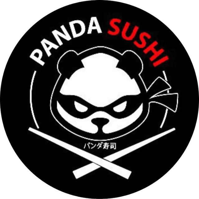 Panda Sushi Bulnes brand logo with ninja panda mascot
